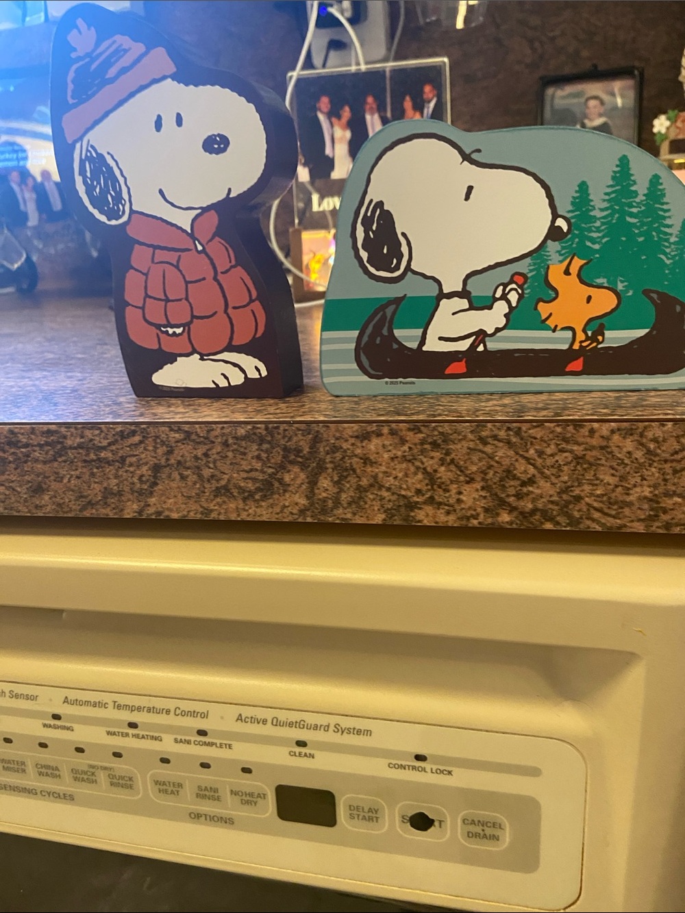 Snoopy Winter & Canoe Wood Decor - White, Red, Teal